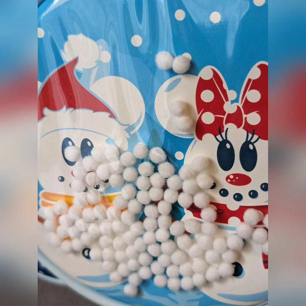 Disney Loungefly Mickey & Minnie Mouse Snowman Snow globe bag backpack